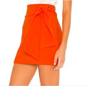 Alice + Olivia Riva Mini Skirt Orange nwot Size 4
